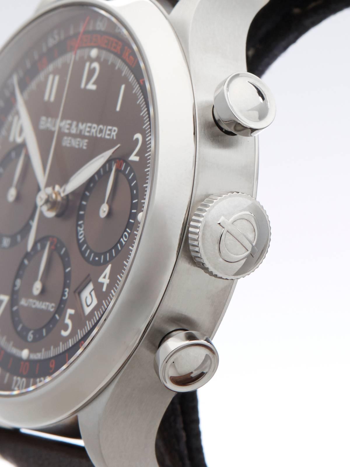 Baume & Mercier Stainless Steel Capeland Automatic Wristwatch In New Condition In Bishop's Stortford, Hertfordshire