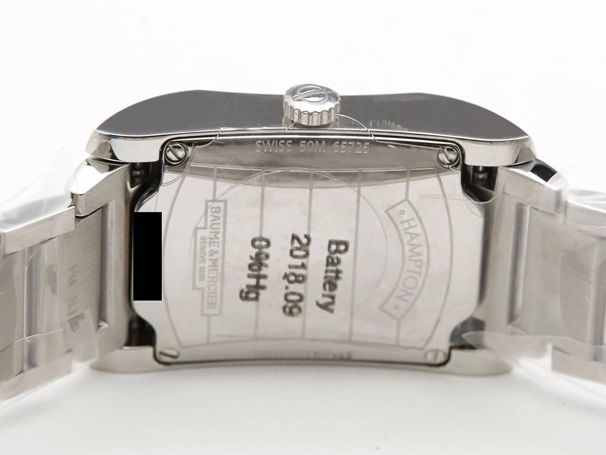 Baume & Mercier Hampton ladies Stainless steel Quartz Wristwatch Ref W3429 4