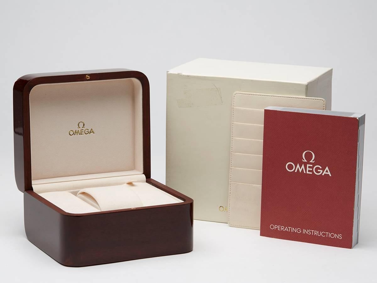 Omega Rose Gold Stainless Steel Speedmaster Automatic Wristwatch 5