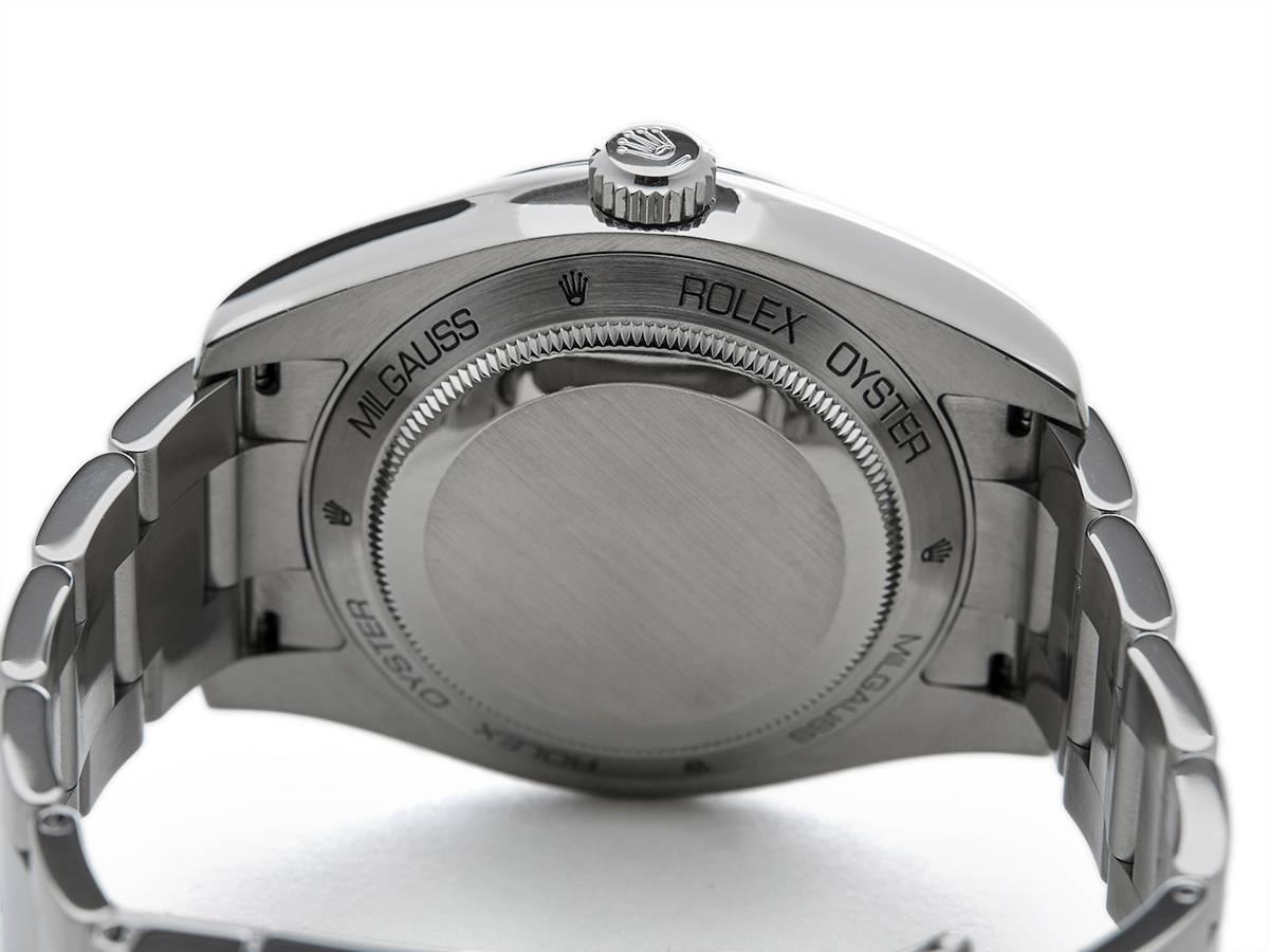  Rolex Stainless Steel Milgauss Automatic Wristwatch 4