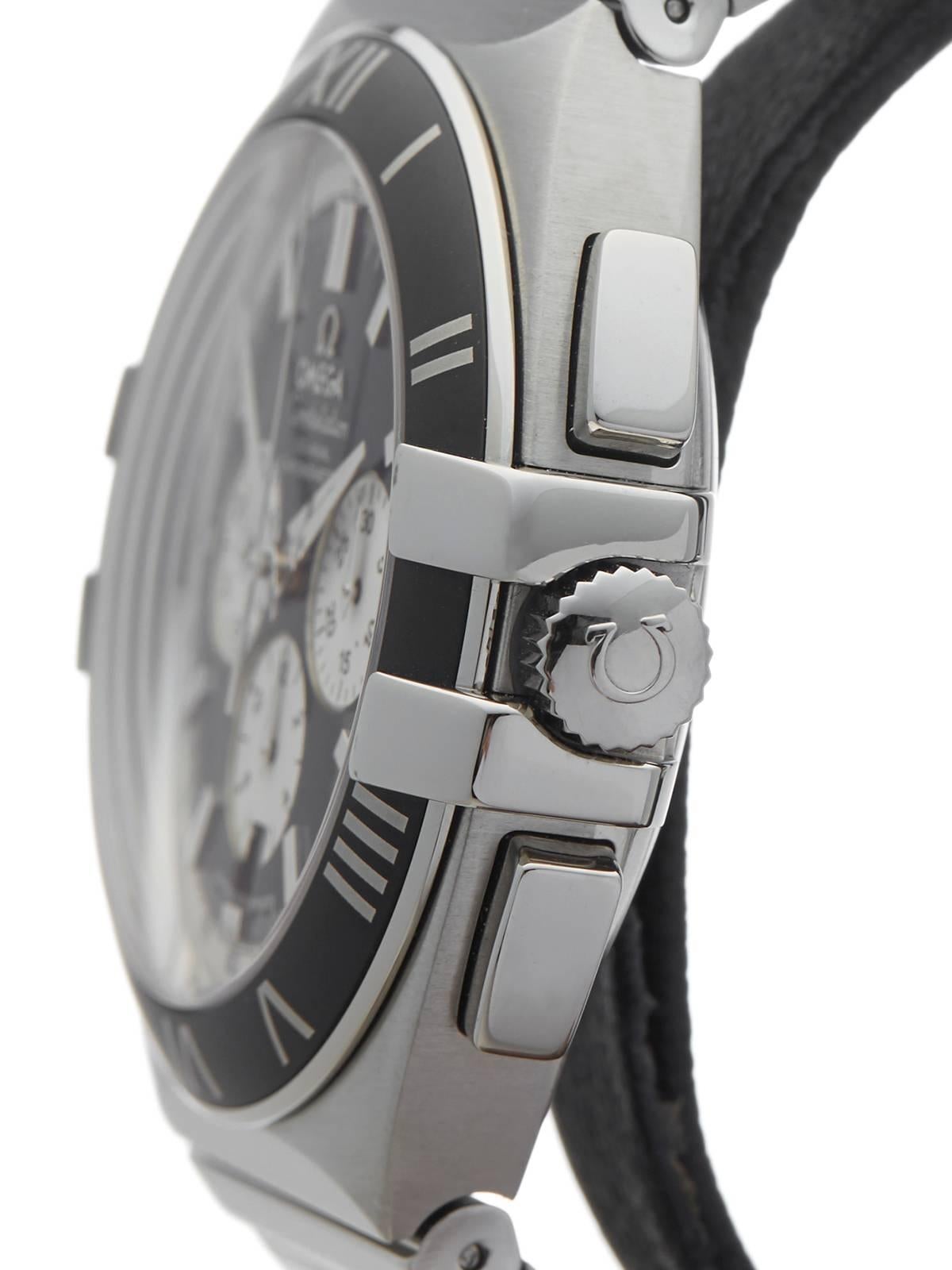 Men's Omega Stainless Steel Constellation Double Eagle Automatic Wristwatch