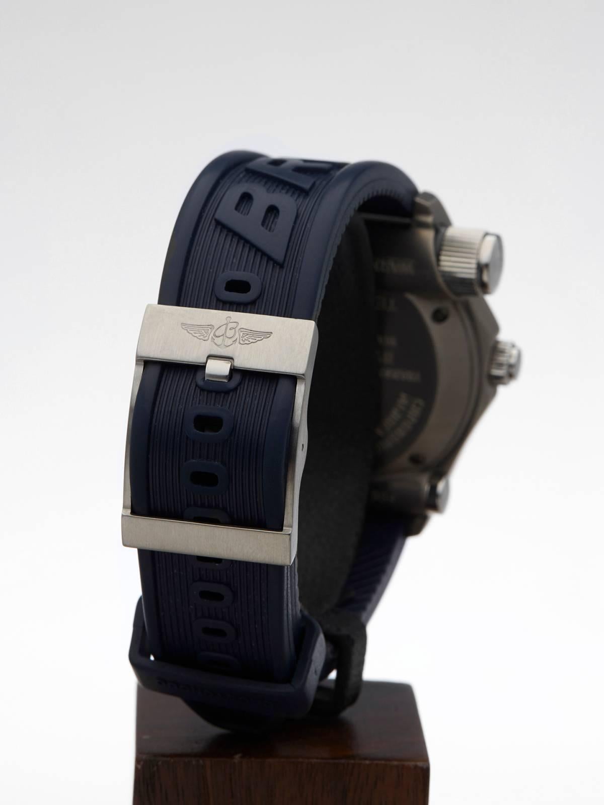 Men's Breitling Titanium Chronometre Emergency Quartz Wristwatch