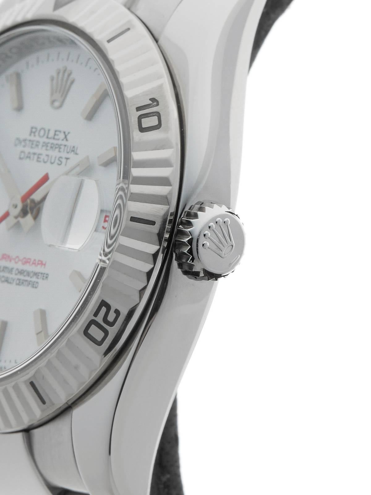 Women's or Men's Rolex Stainless Steel Datejust Turn-O-Graph Automatic Wristwatch 116264 2004
