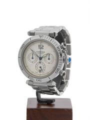 Cartier Stainless Steel Pasha de Cartier Automatic Chronograph Wristwatch