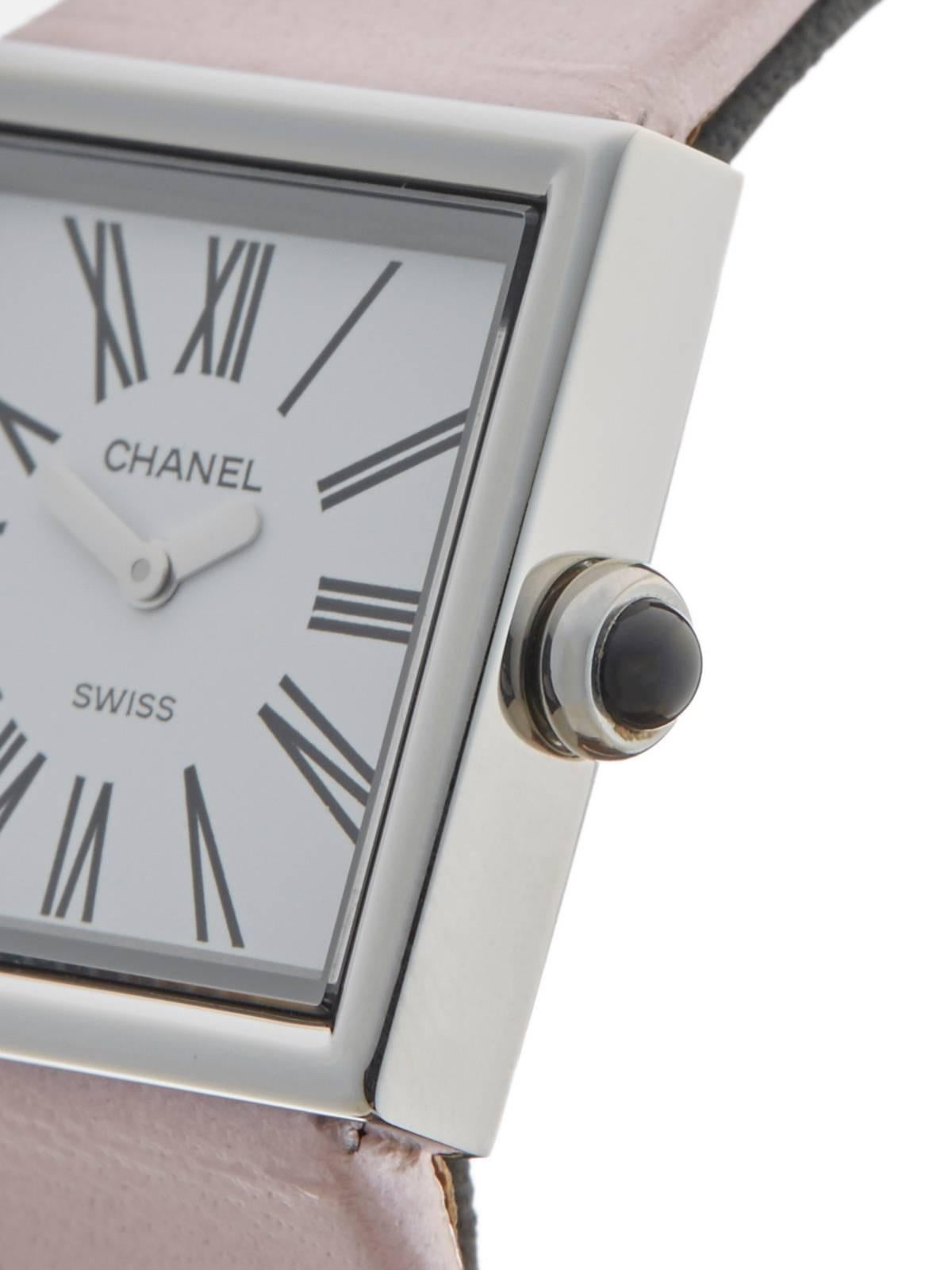 Women's  Chanel Ladies Stainless Steel Mademoiselle Quartz Wristwatch Ref W3545