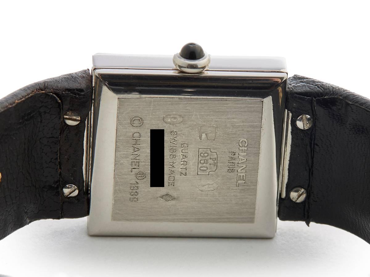 Chanel Ladies Platinum Mademoiselle Quartz Wristwatch 4