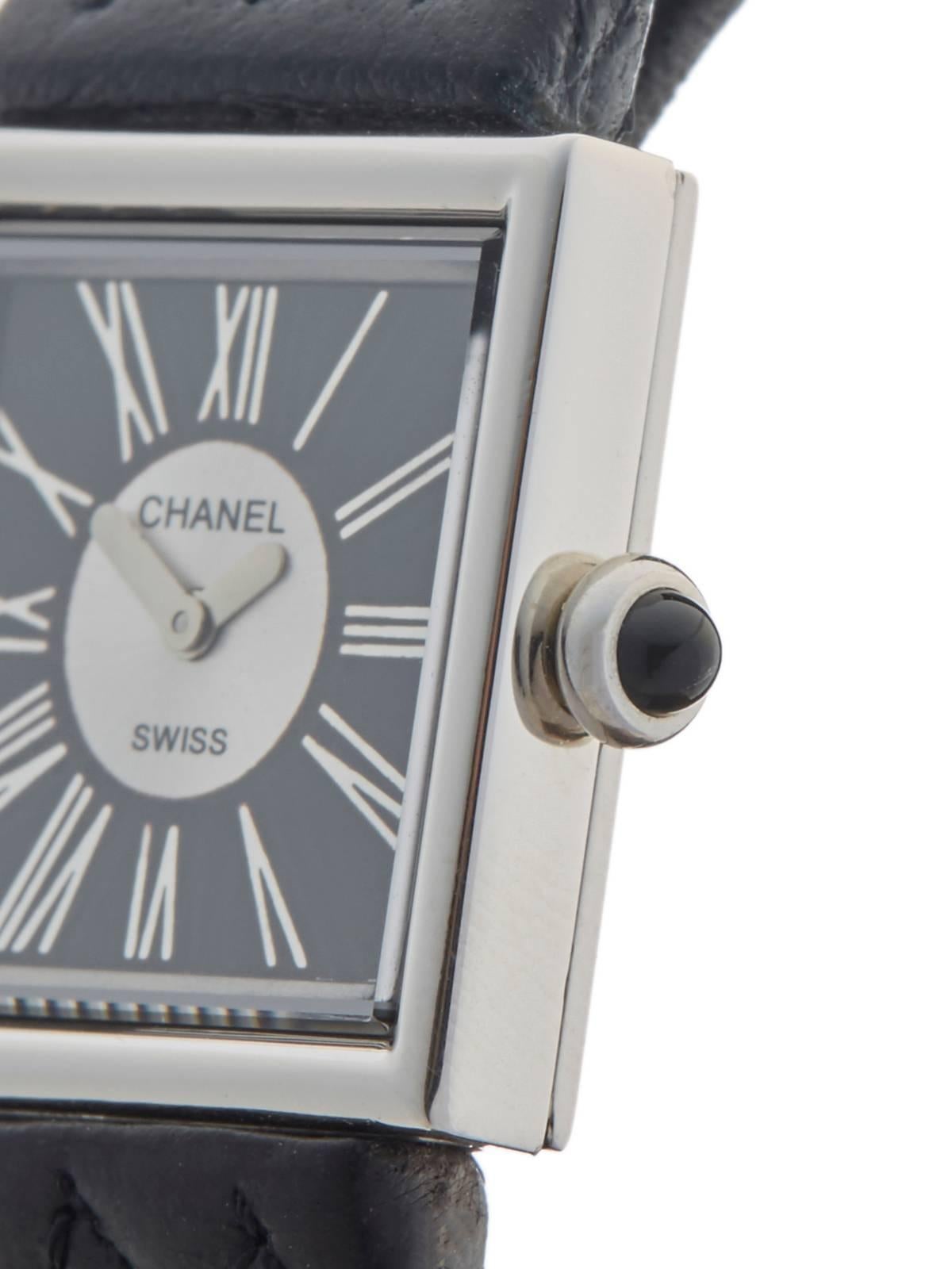 Women's Chanel Ladies Platinum Mademoiselle Quartz Wristwatch