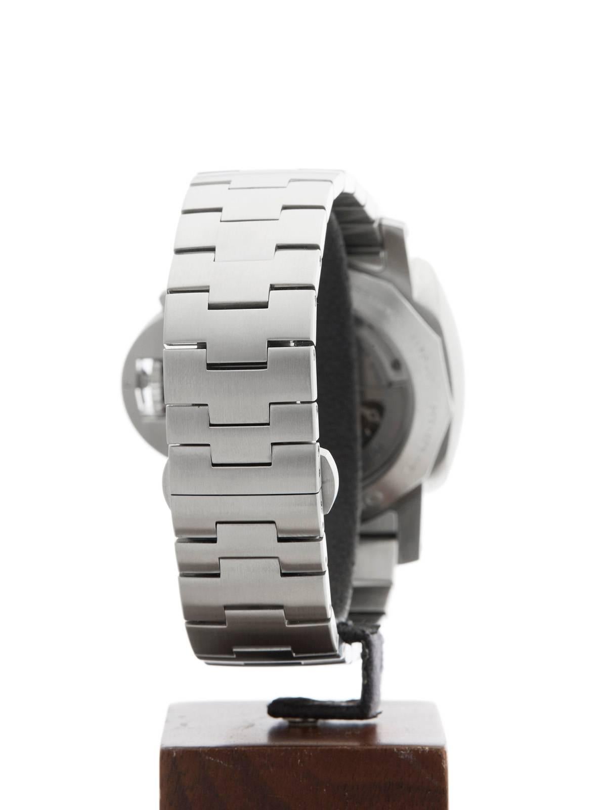 Panerai Stainless Steel Luminor Automatic Wristwatch Ref W2865 3