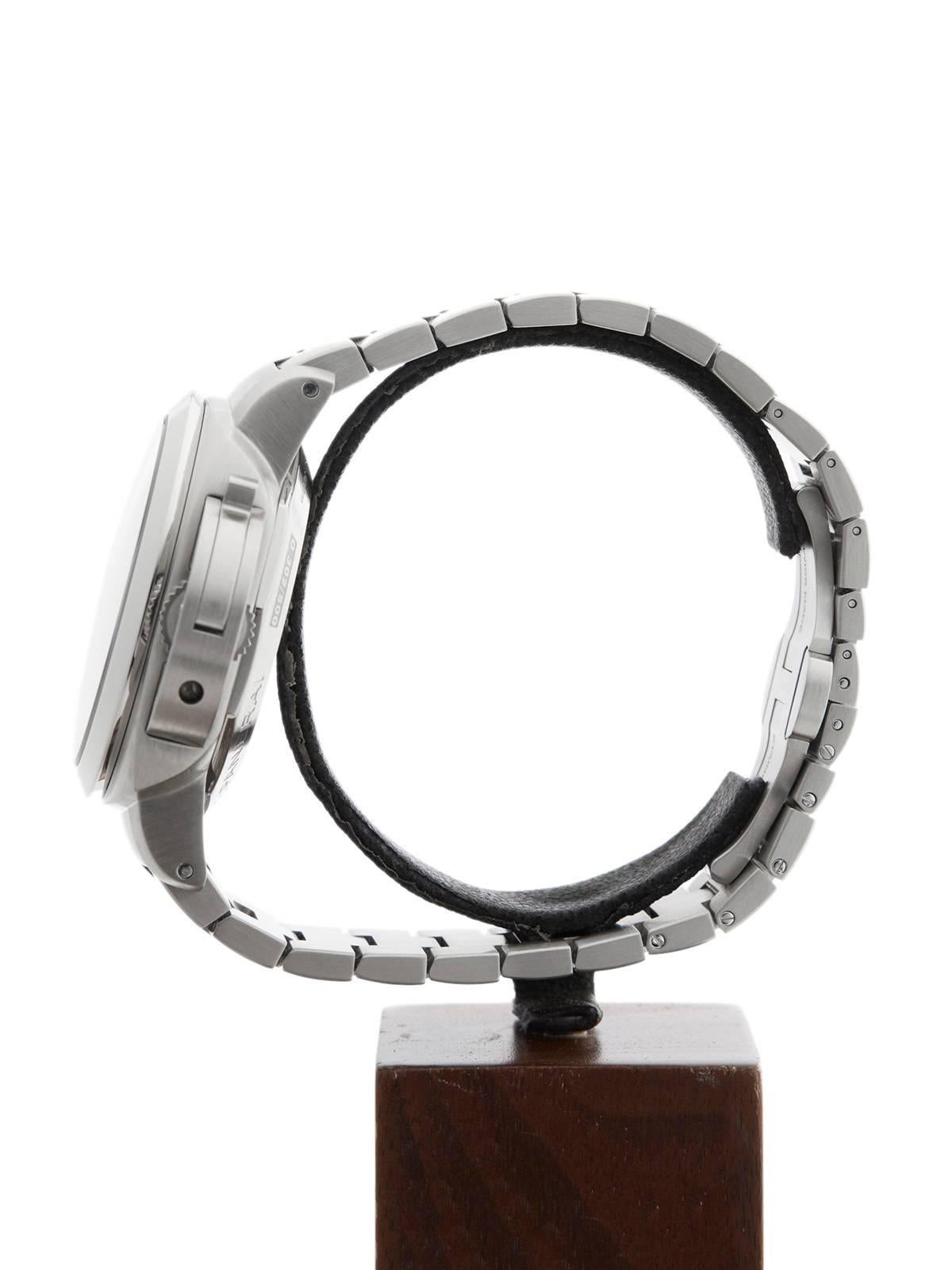 Panerai Stainless Steel Luminor Automatic Wristwatch Ref W2865 1