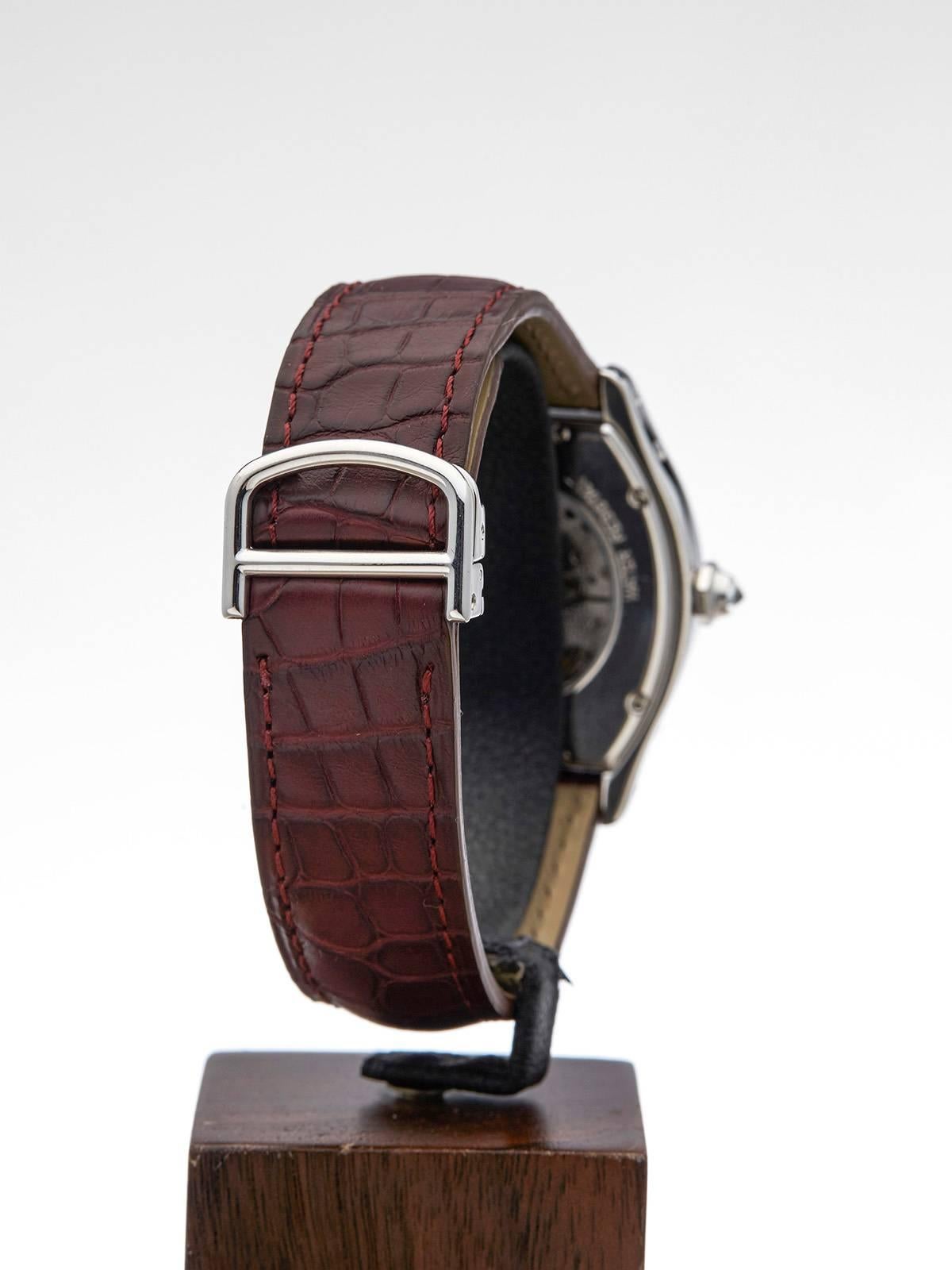 Cartier White Gold Tortue Mechanical Wind Wristwatch Ref	W3110 3