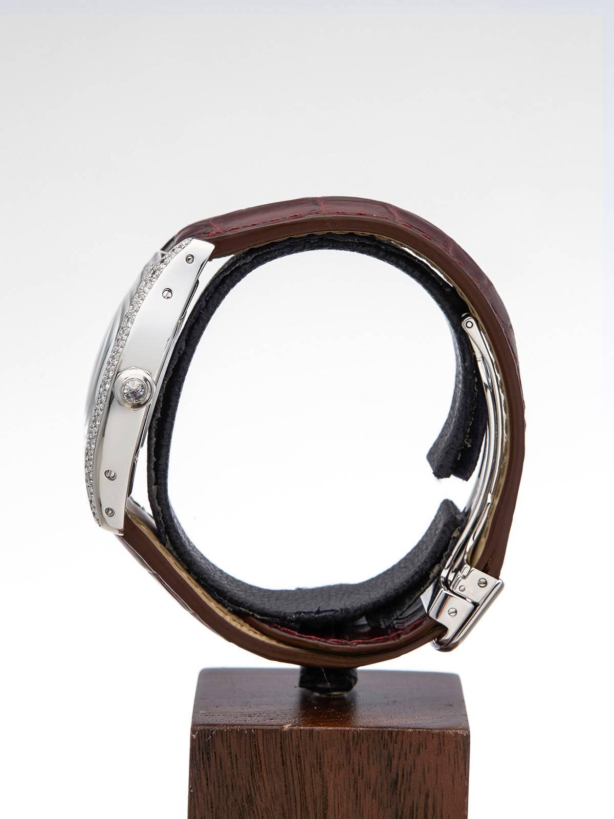 Cartier White Gold Tortue Mechanical Wind Wristwatch Ref	W3110 1