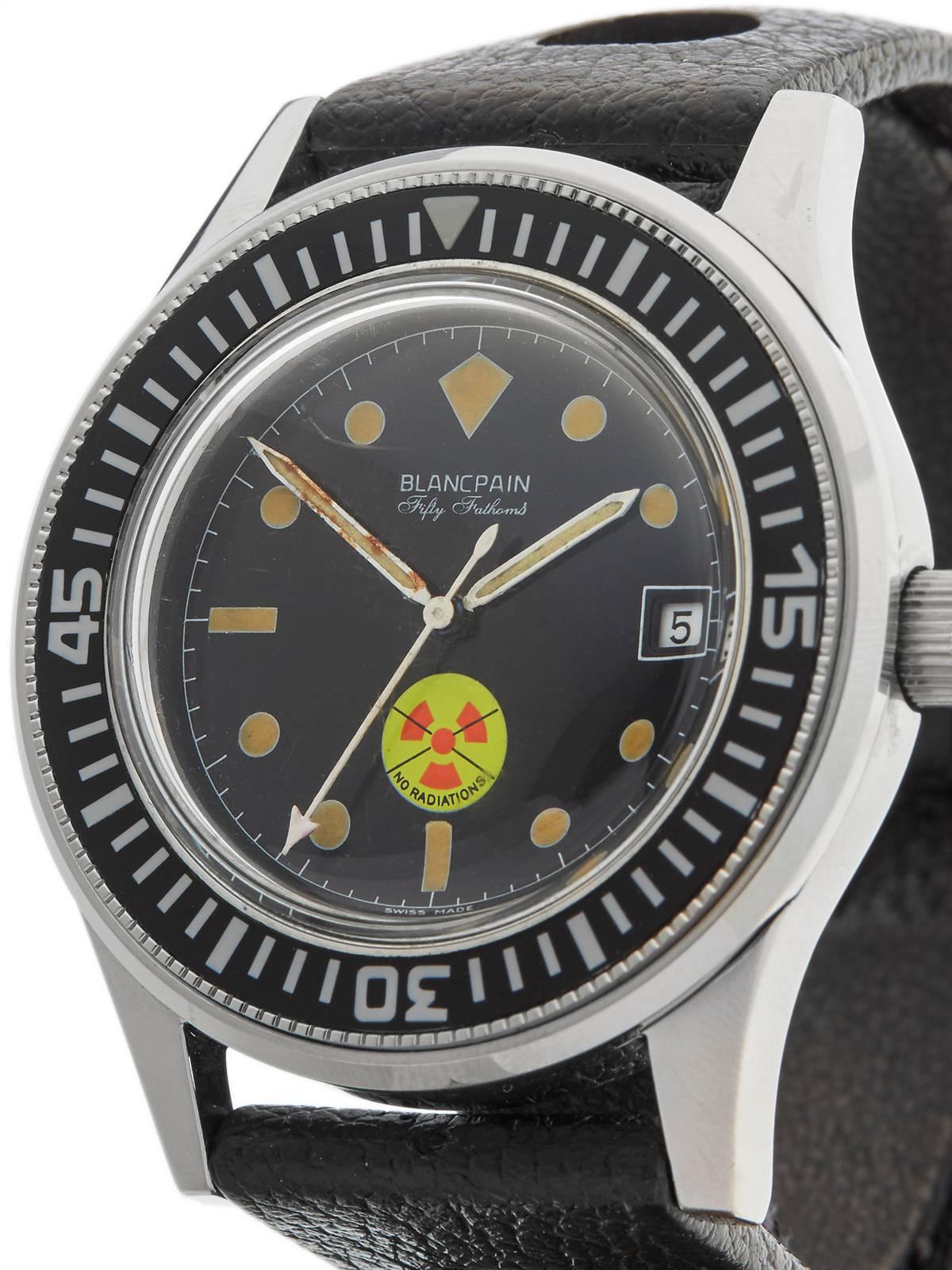 blancpain fifty fathoms no radiation