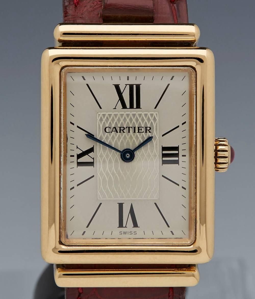 Women's  Cartier Ladies Yellow Gold Tank Love Special Edition Mechanical Wristwatch
