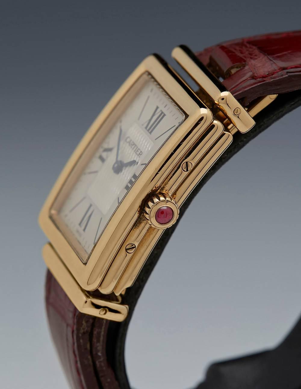  Cartier Ladies Yellow Gold Tank Love Special Edition Mechanical Wristwatch In Excellent Condition In Bishop's Stortford, Hertfordshire
