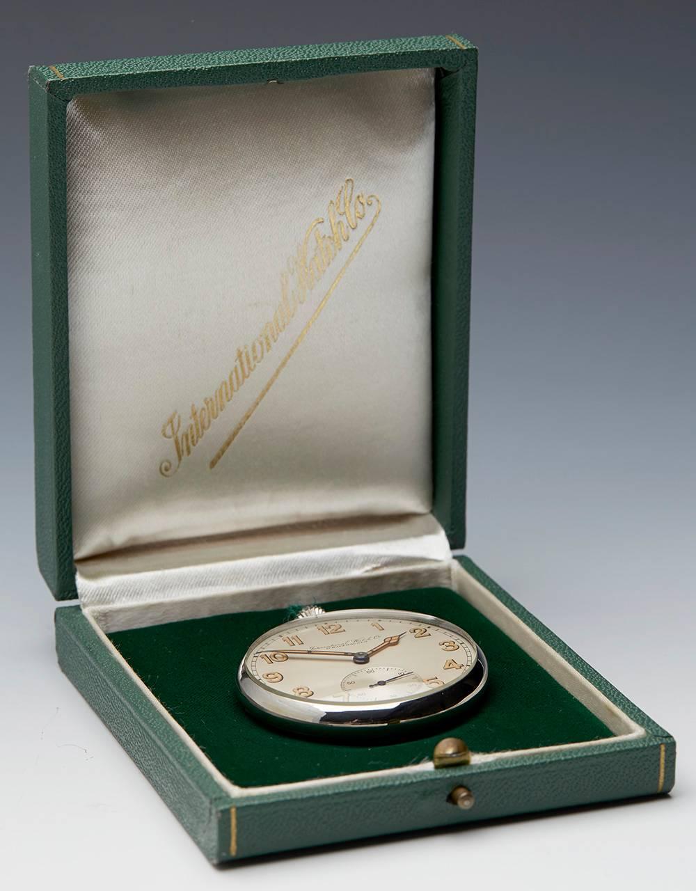 IWC-Edelstahl-Militär-Taschenuhr Herren