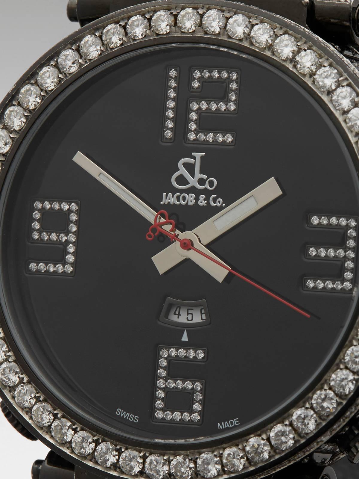  Jacob & Co. JCLDC Limited Edition Diamonds Black PVD Coated Stainless Steel  In Excellent Condition In Bishop's Stortford, Hertfordshire
