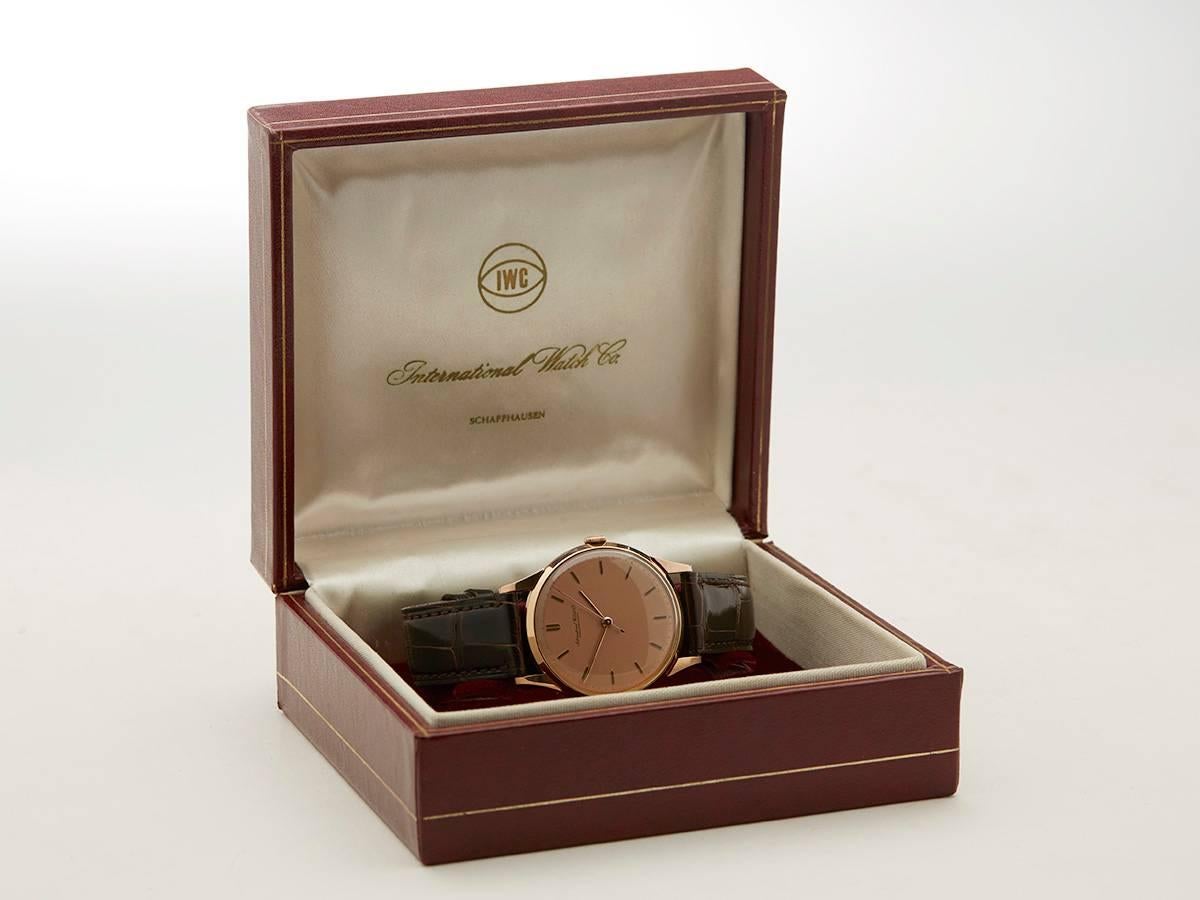 IWC Vintage Cal. 89 Very Rare Pink Dial 18k Rose Gold Gents 1949 2