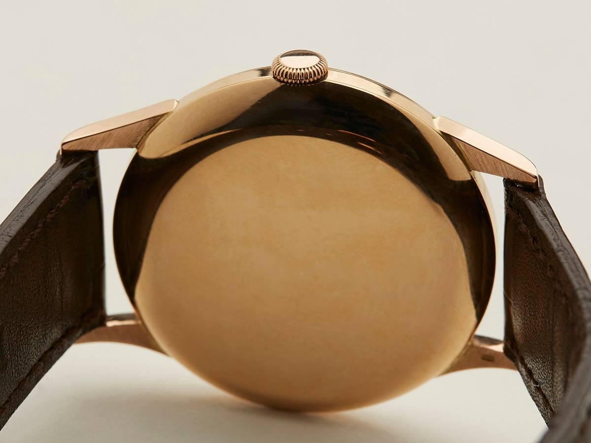 IWC Vintage Cal. 89 Very Rare Pink Dial 18k Rose Gold Gents 1949 1
