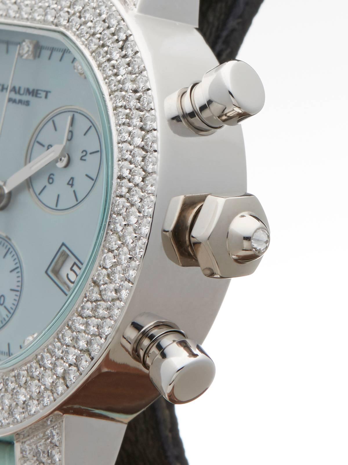 Women's  Chaumet Ladies White Gold Diamonds Style De Chaumet Quartz Wristwatch 