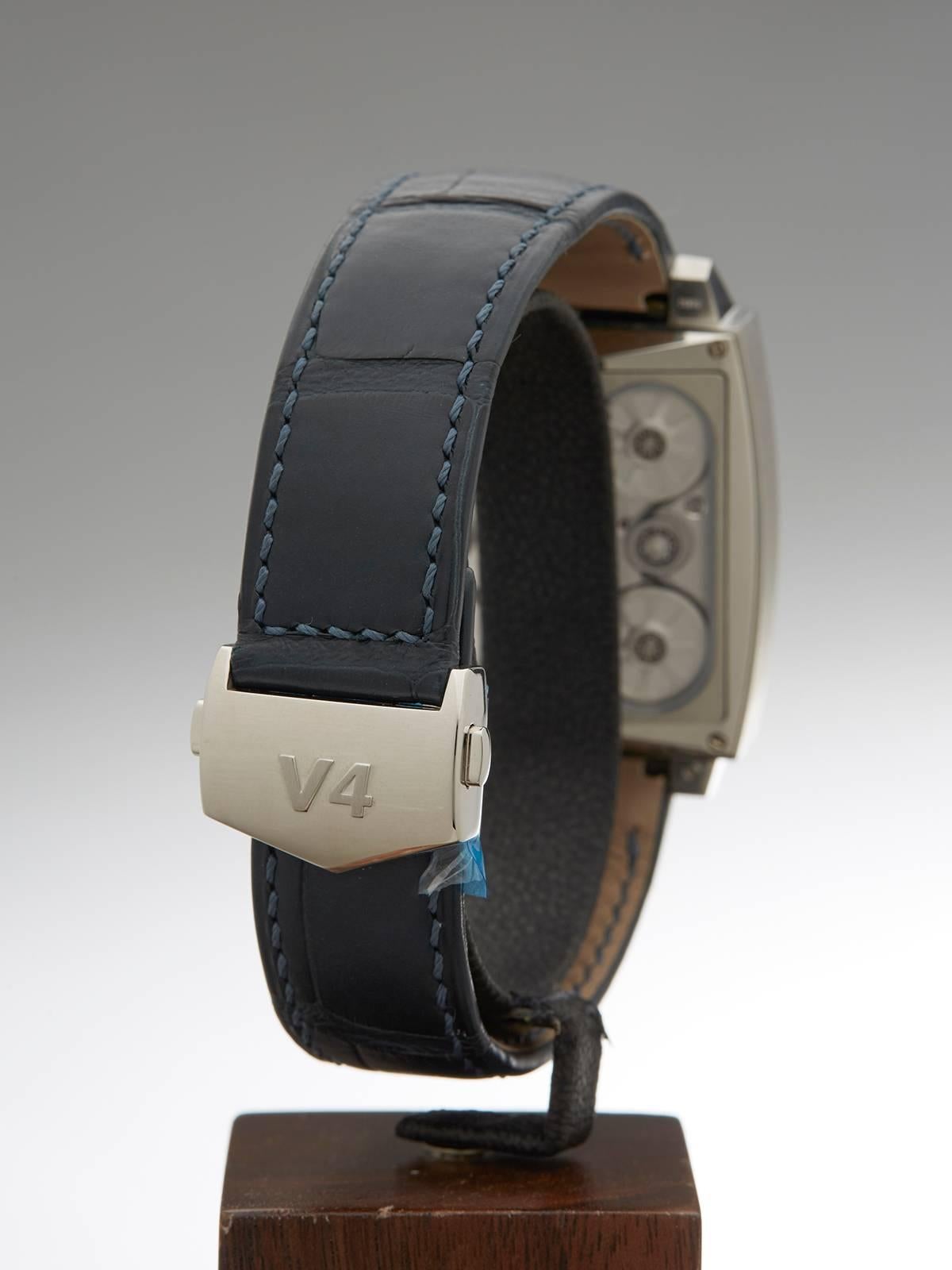  Tag Heuer Platinum Monaco Limited Edition V4 Automatic Wristwatch 2010 4