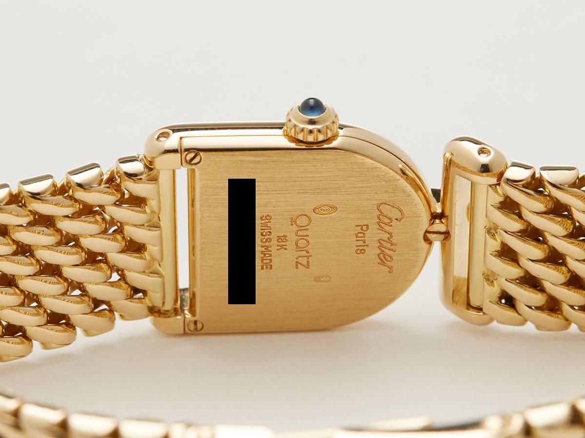  Cartier Ladies Yellow Gold Quartz Wristwatch 1990 4
