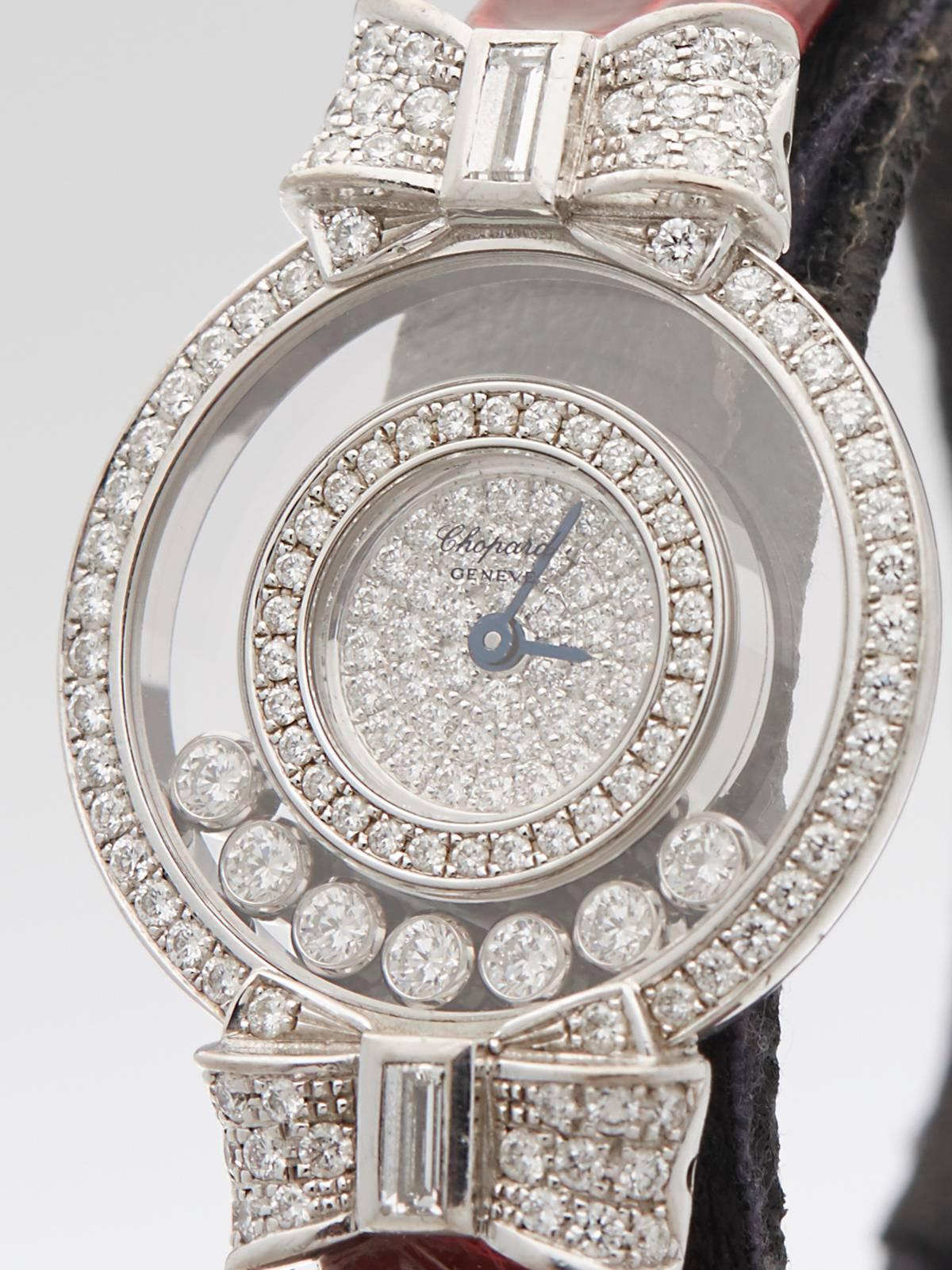  Chopard White Gold Diamonds Icons Quartz Wristwatch Ref 205020 2005 In Excellent Condition In Bishop's Stortford, Hertfordshire