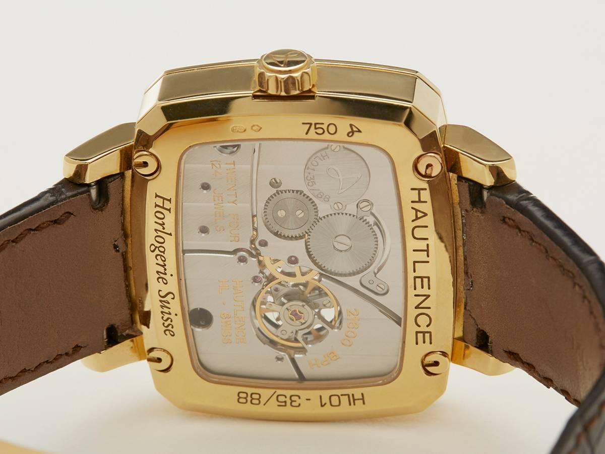 Hautlence Yellow Gold Mechanical Wind Wristwatch Ref HL01 2015 3