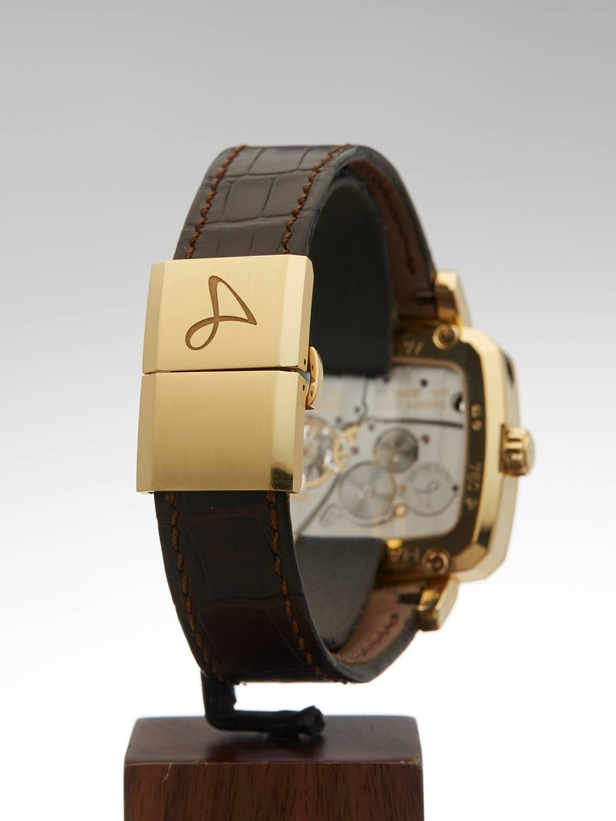 Hautlence Yellow Gold Mechanical Wind Wristwatch Ref HL01 2015 4
