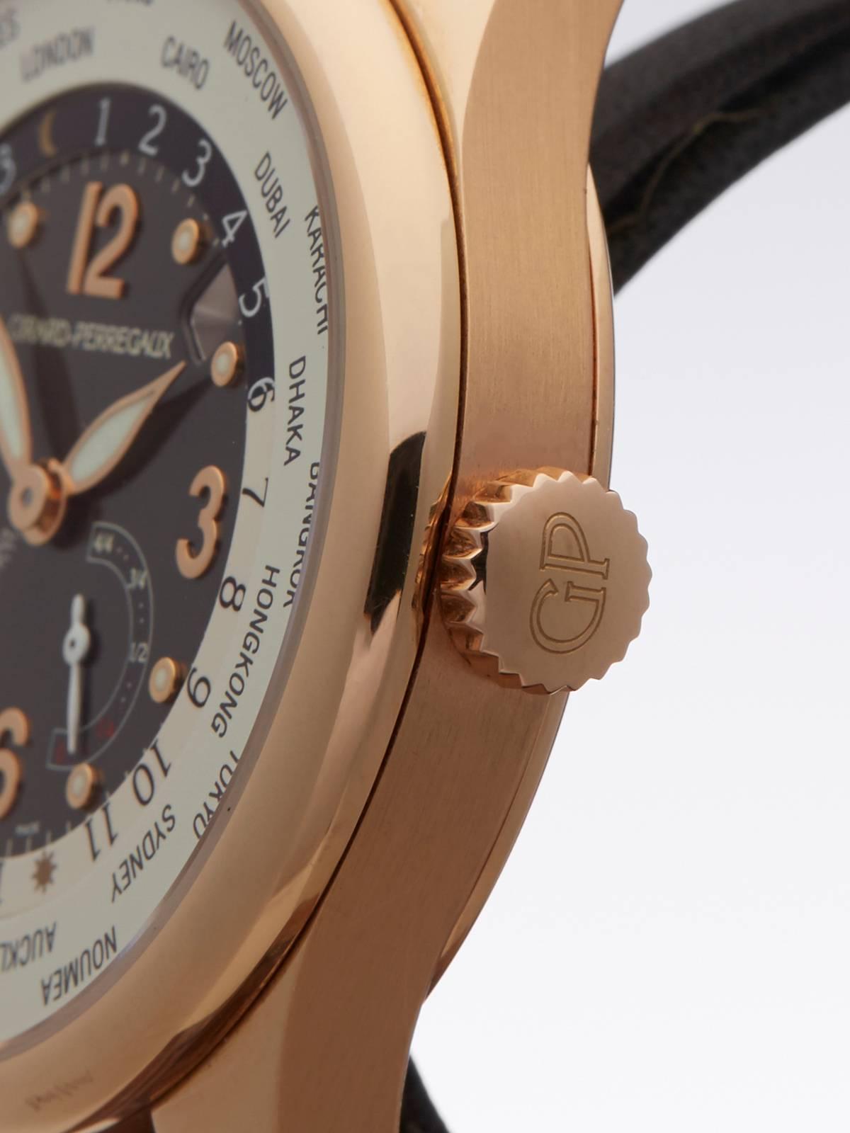 Men's  Girard Perregaux WW.TC Rose Gold Automatic Wristwatch