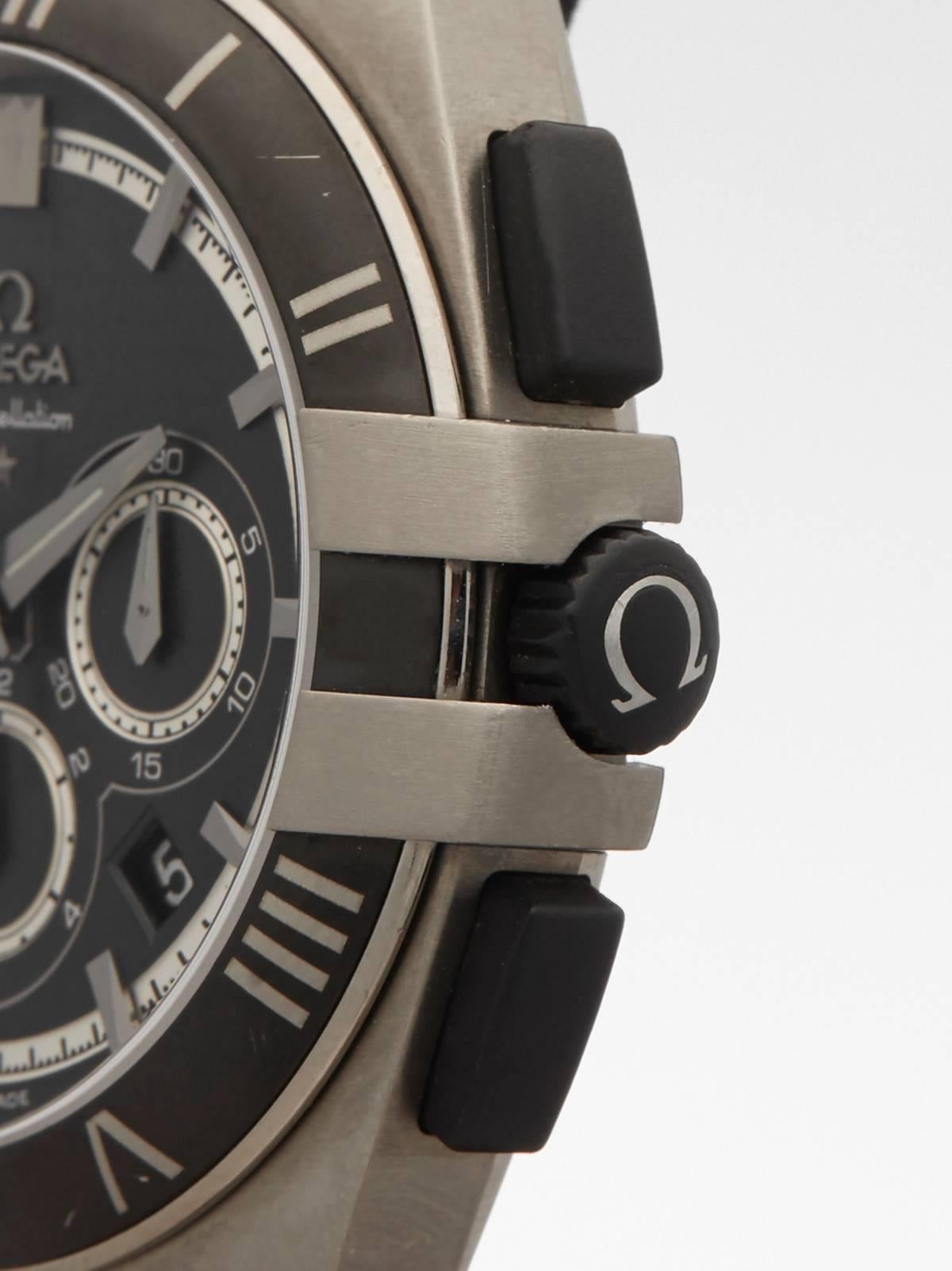 Men's  Omega Titanium Constellation Double Eagle Chronograph Automatic Wristwatch