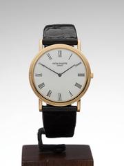 Patek Philippe Yellow Gold Calatrava Mechanical Wind Wristwatch Ref 3520D-J