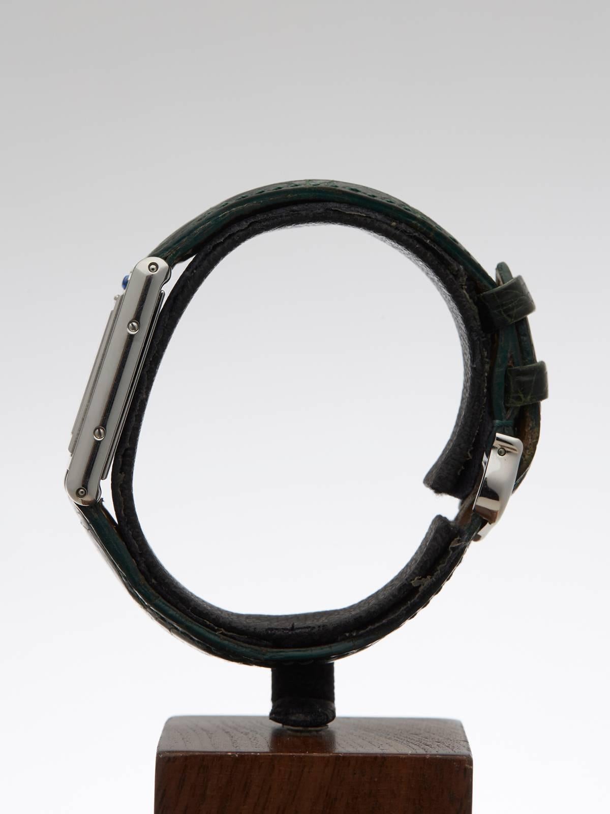 Women's or Men's  Cartier Stainless Steel Basculante Quartz Wristwatch Ref 2386 2000