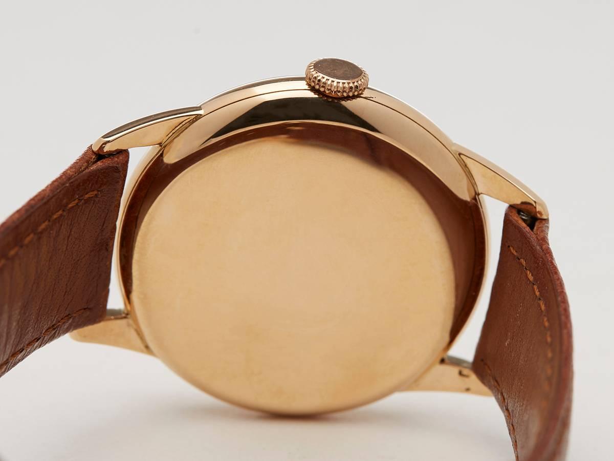 IWC Rose Gold Cal.89 Mechanical Wind Wristwatch 1