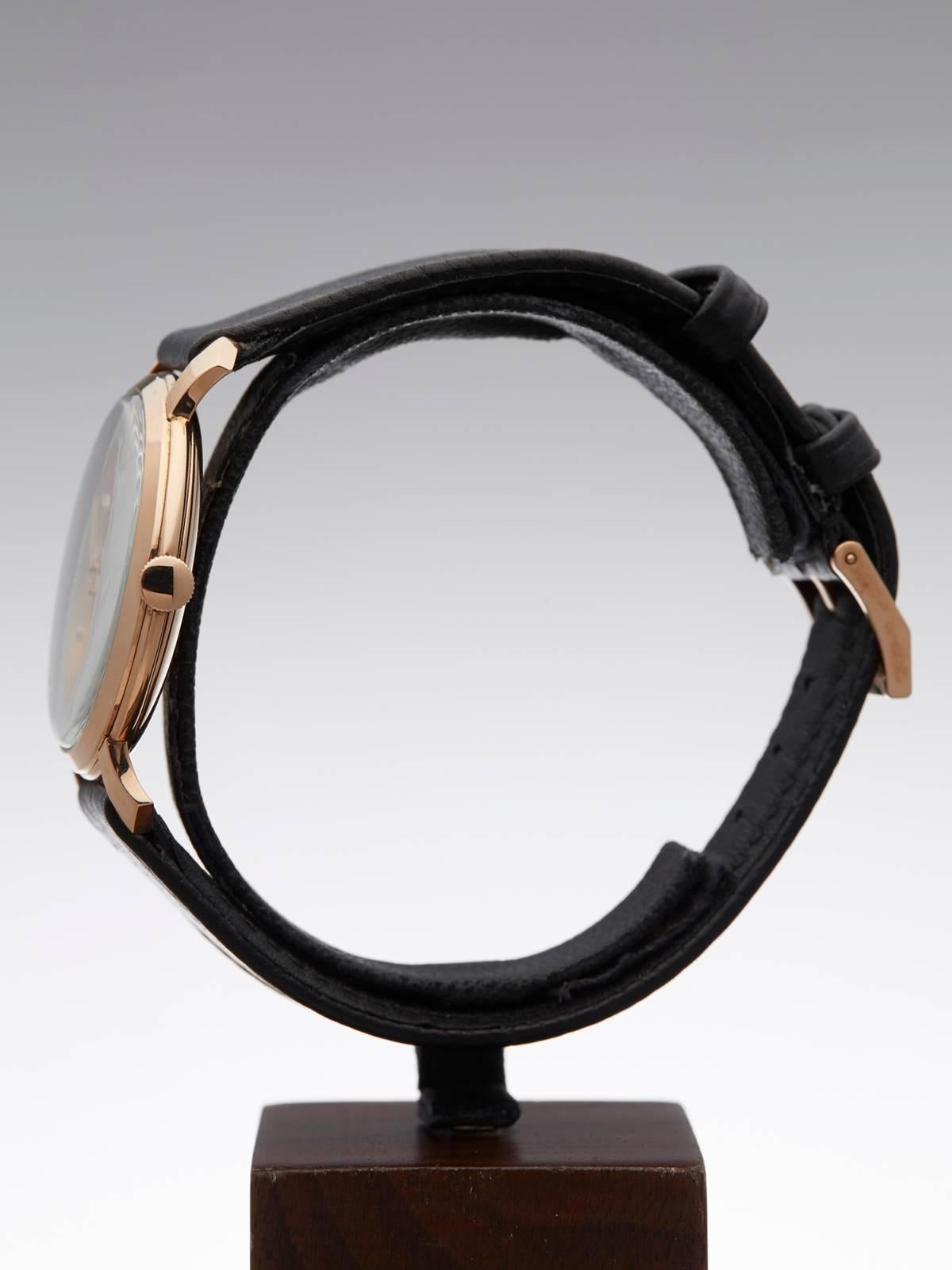 IWC Rose Gold Cal.89 Mechanical Wind Wristwatch 1960s 1