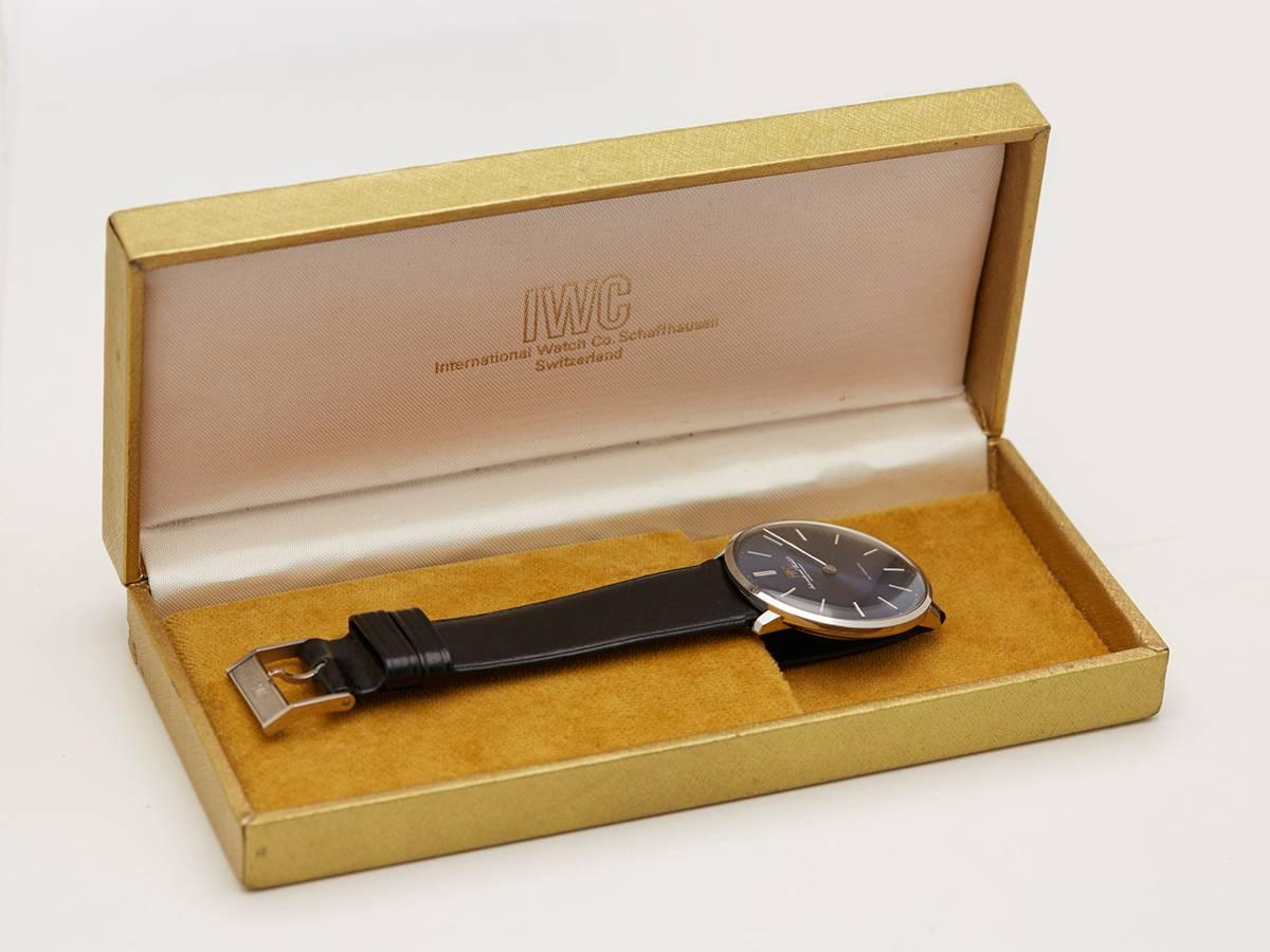  IWC Stainless Steel Cal.443 Mechanical Wind Wristwatch Ref 2191361 1960s 5
