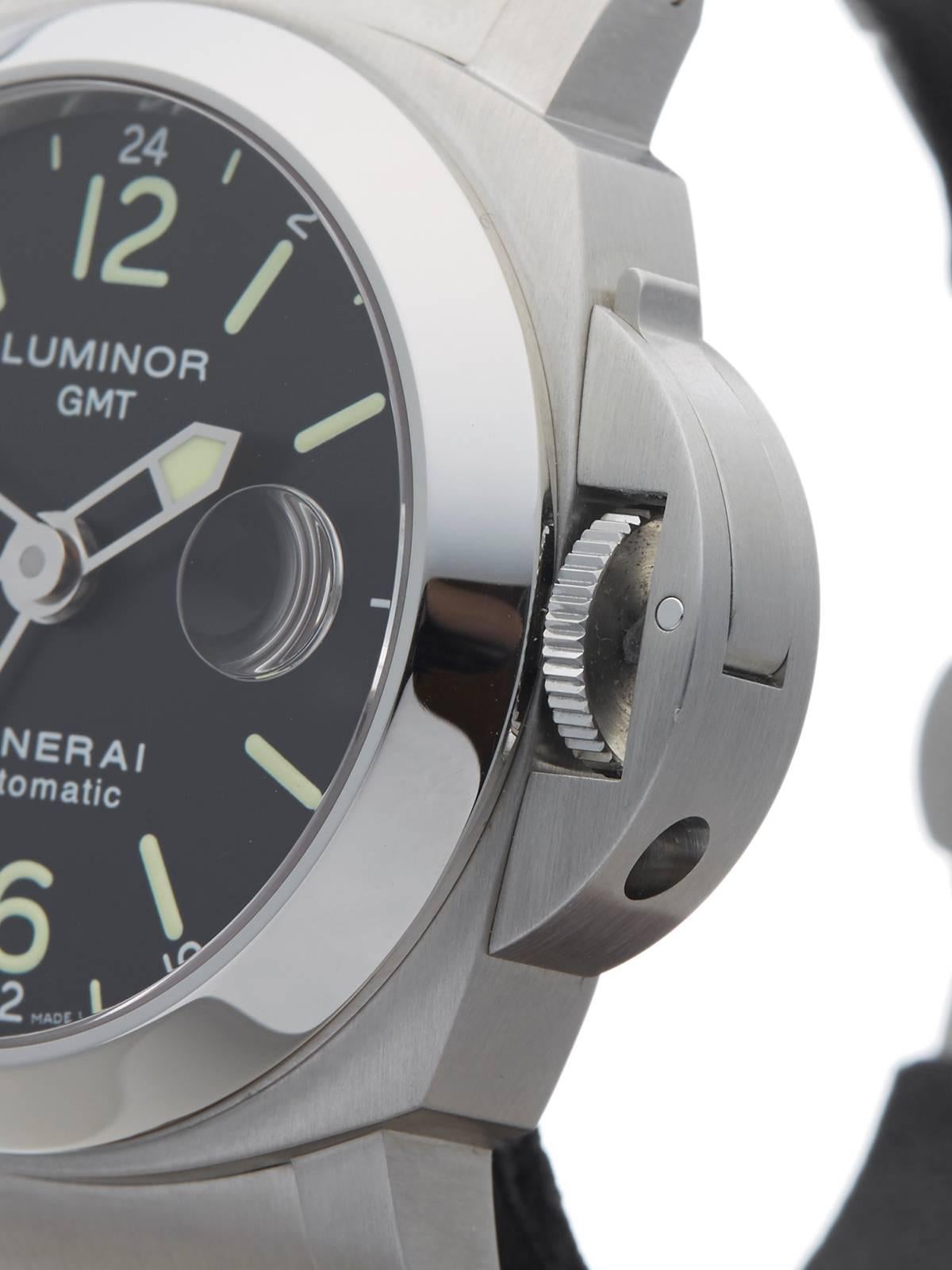 Men's  Panerai Stainless Steel Luminor Automatic Wristwatch Ref PAM00279 2010s