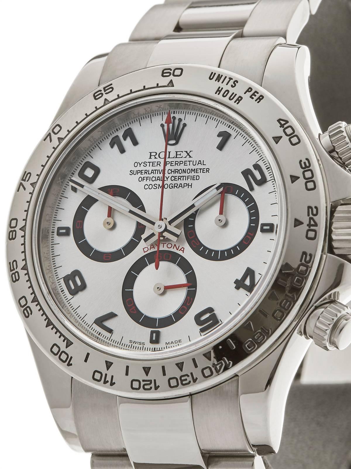  Rolex  White Gold Daytona Automatic Wristwatch Ref 116509 2010 In Excellent Condition In Bishop's Stortford, Hertfordshire