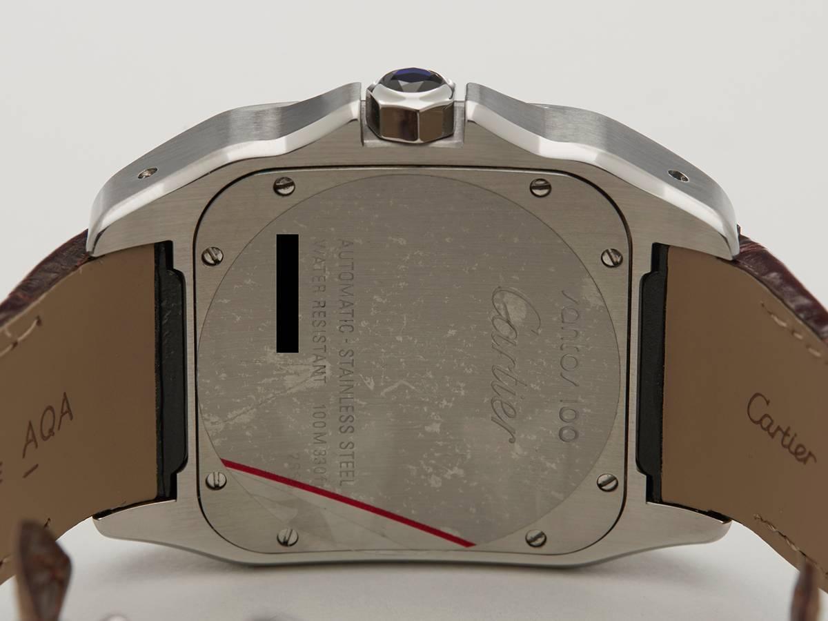  Cartier Stainless Steel Santos 100 XL Automatic Wristwatch Ref 2656 2007 3