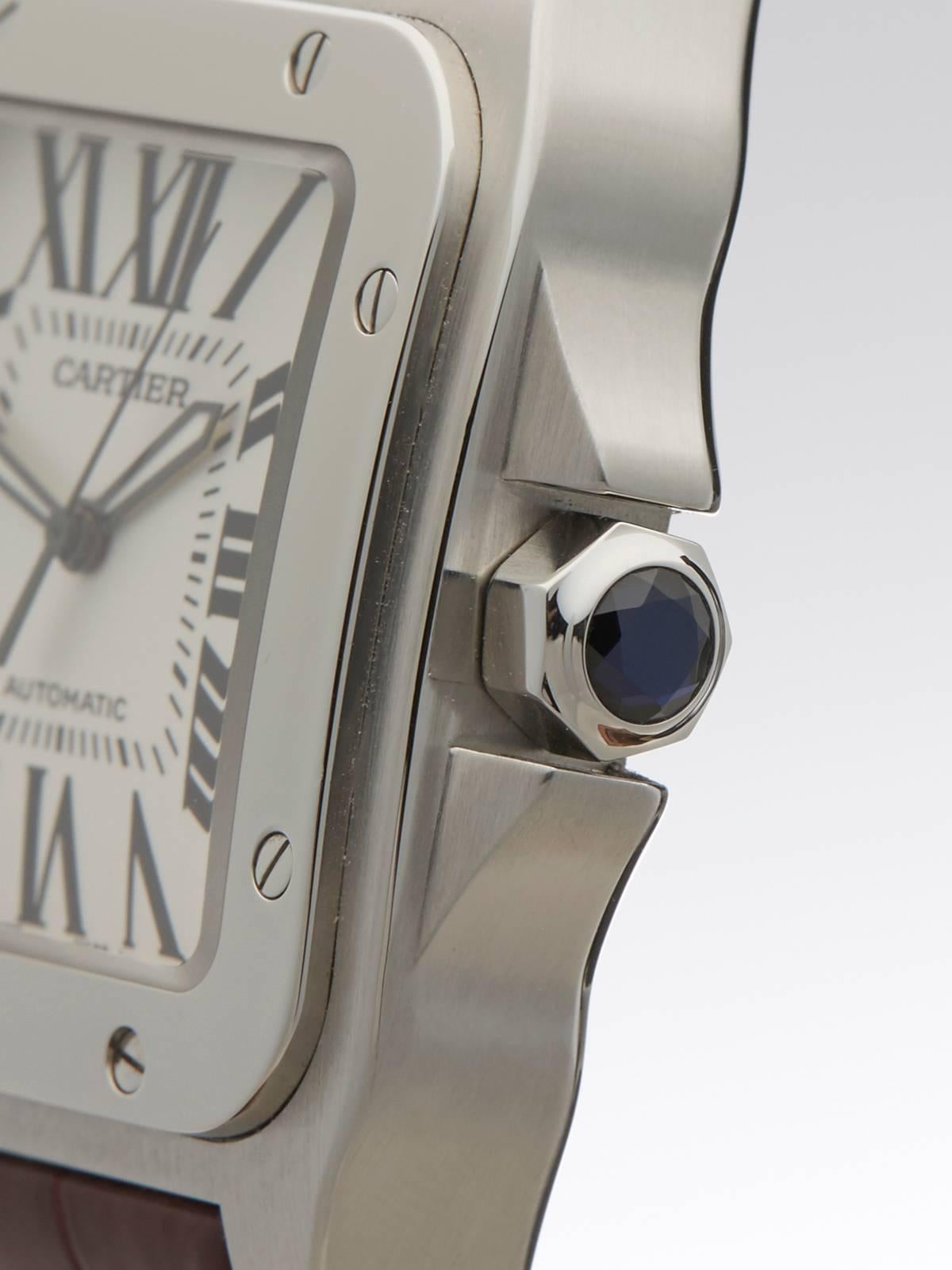 Men's  Cartier Stainless Steel Santos 100 XL Automatic Wristwatch Ref 2656 2007