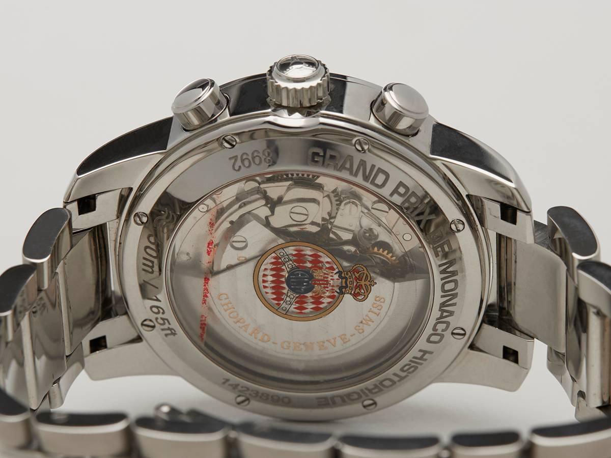  Chopard Stainless Steel Mille Miglia Grand Prix Monaco Historique Wristwatch 4