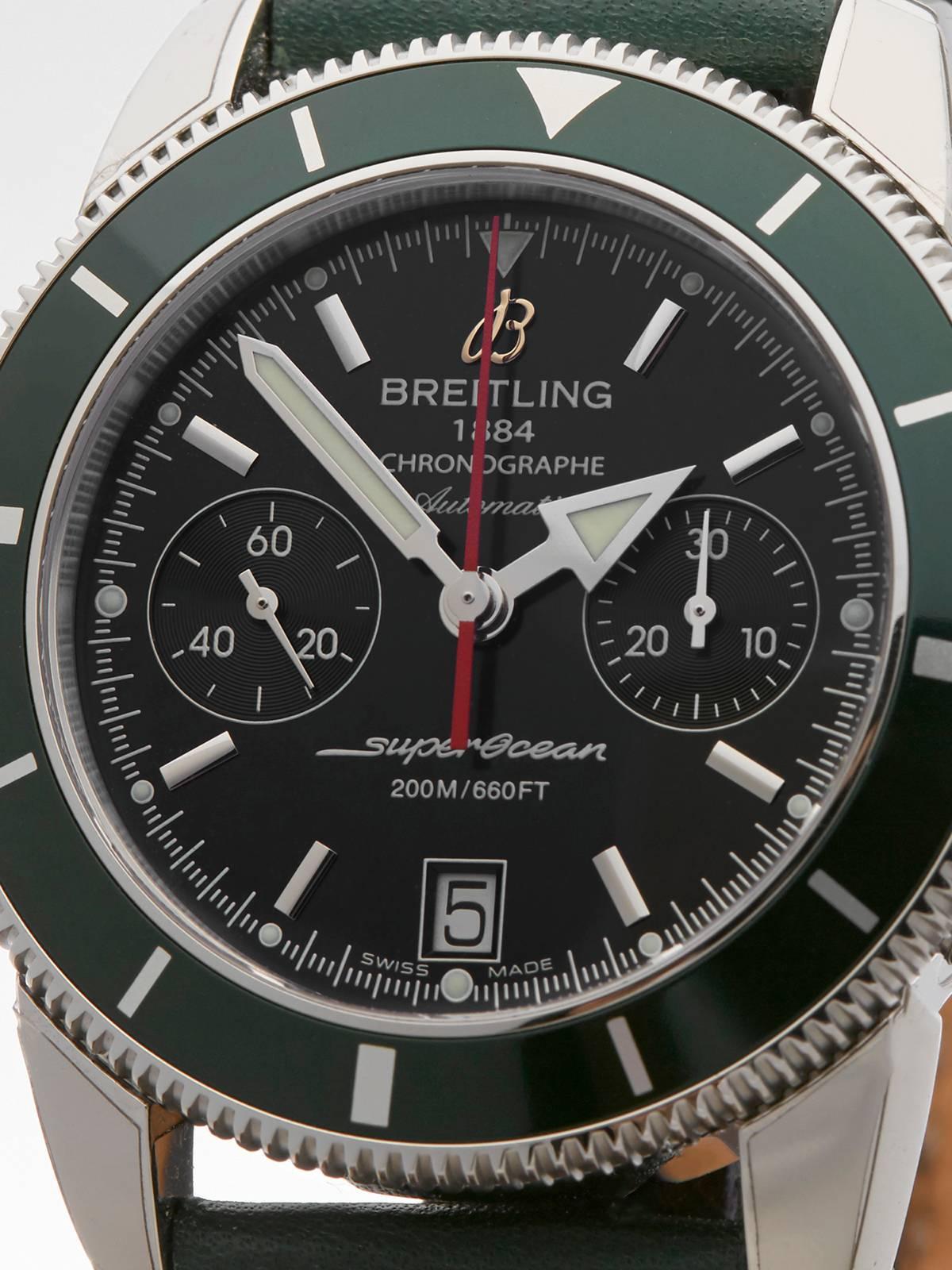  Breitling Stainless Steel Superocean Heritage Chronograph Automatic Wristwatch In Excellent Condition In Bishop's Stortford, Hertfordshire