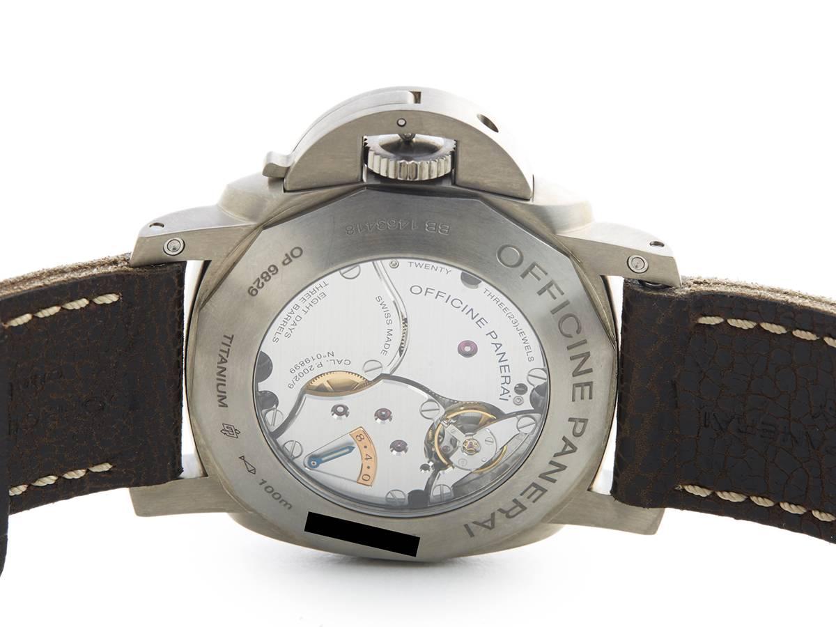 Men's Panerai Luminor Titanium Mechanical Wristwatch Model PAM368