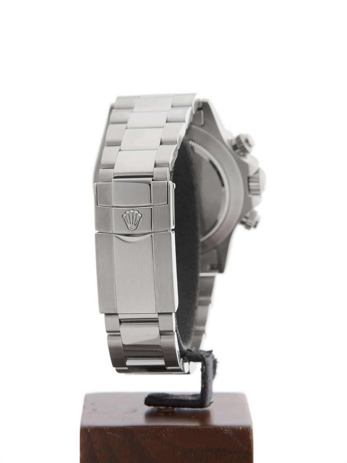 Rolex Stainless Steel Daytona Automatic Wristwatch Model 116520 3