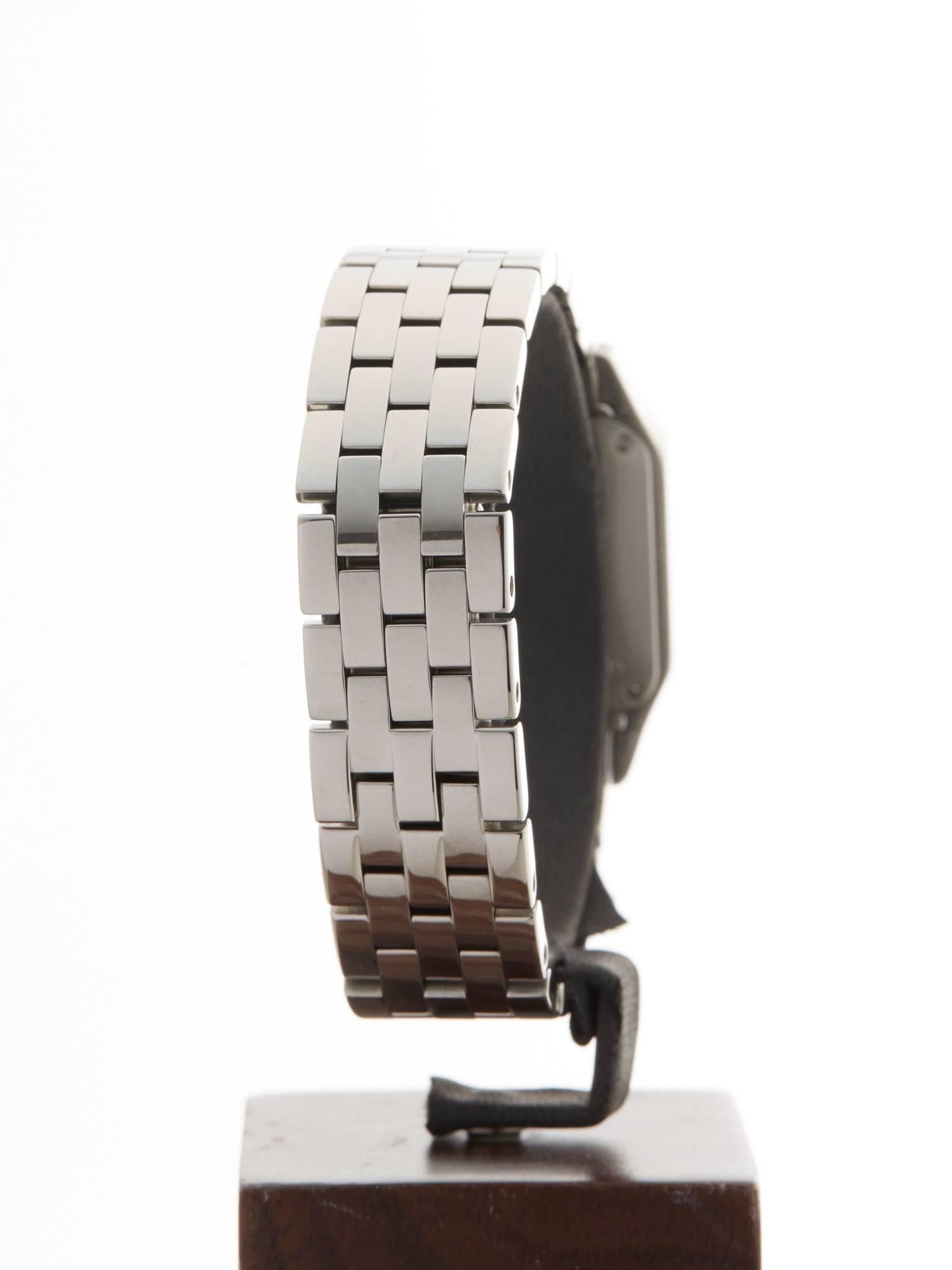 Cartier Stainless Steel Ladies Santos Demoiselle Quartz Wristwatch 2701  3