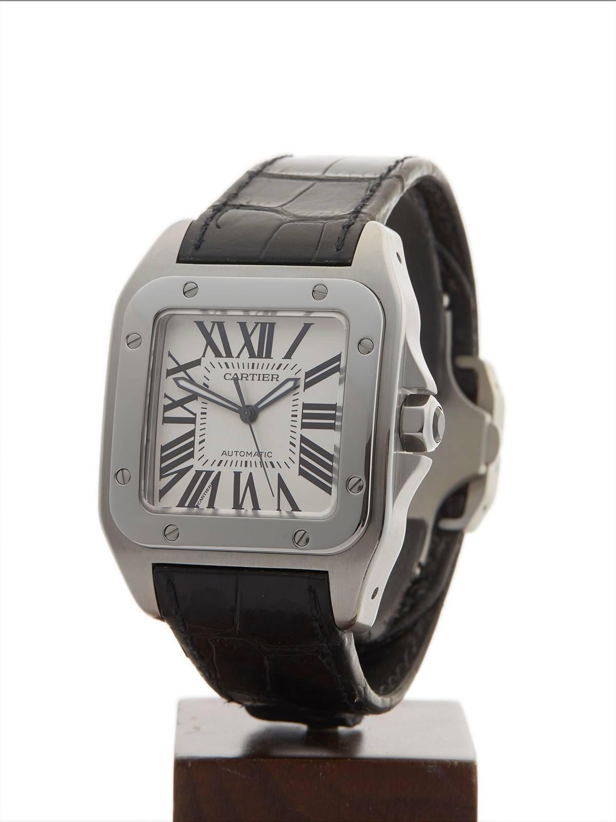 Cartier Stainless Steel Santos Automatic Wristwatch 1