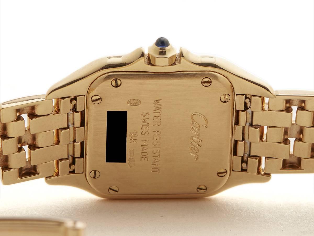 Cartier Ladies Yellow Gold Panthere Quartz Wristwatch 4