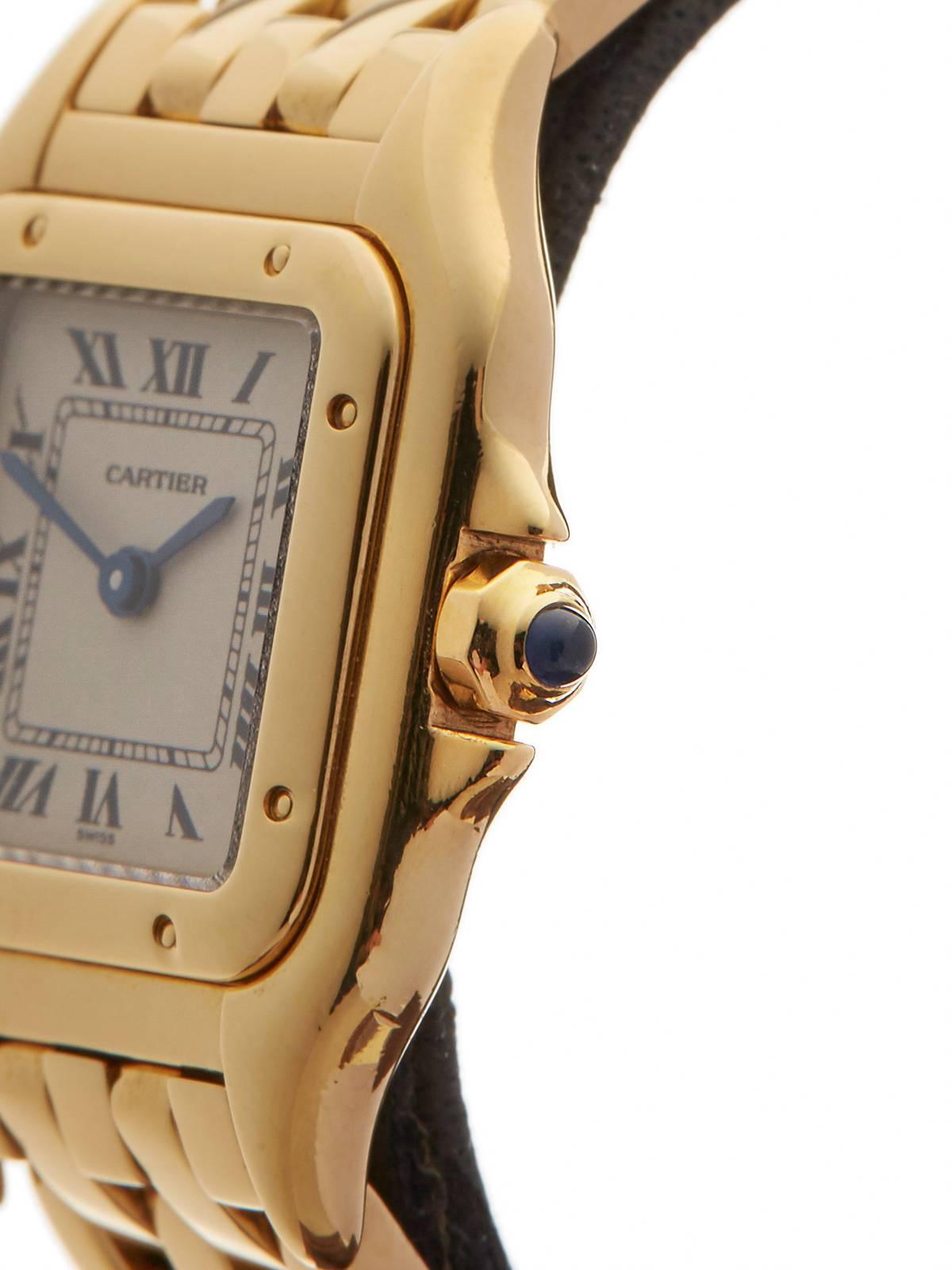 Cartier Ladies Yellow Gold Panthere Quartz Wristwatch In New Condition In Bishop's Stortford, Hertfordshire