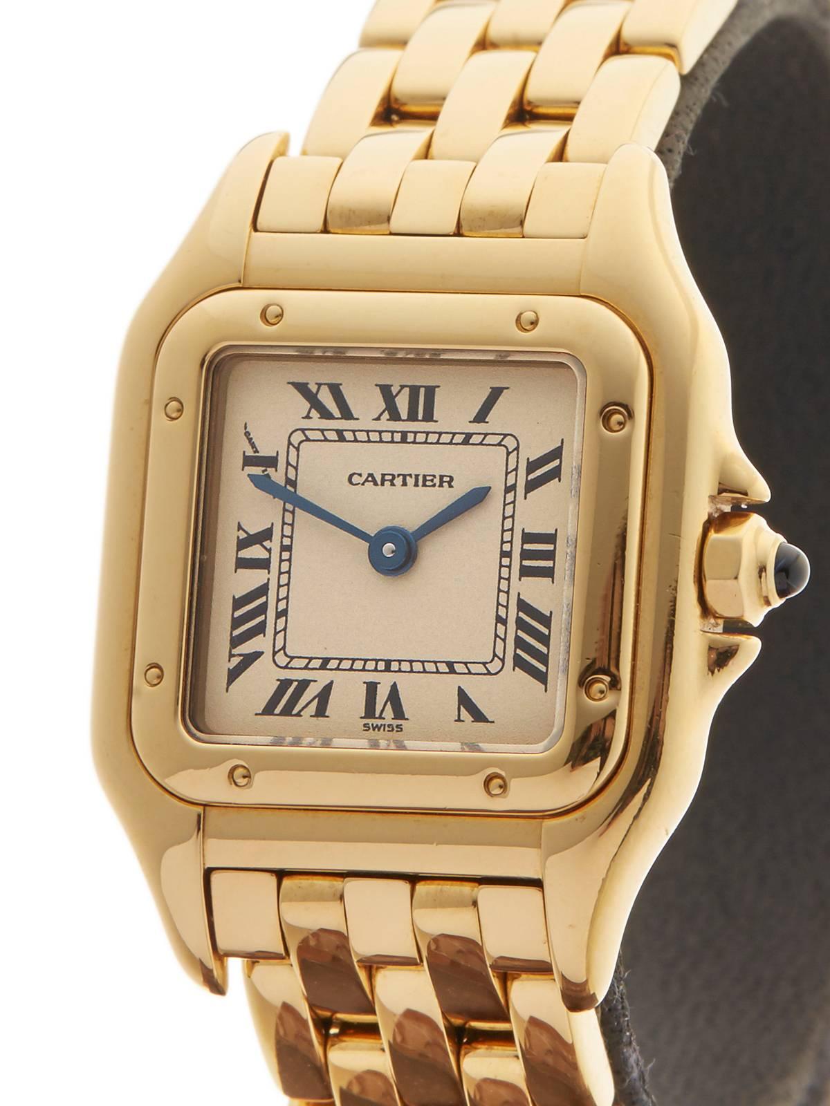 Women's Cartier Ladies Yellow Gold Panthere Quartz Wristwatch