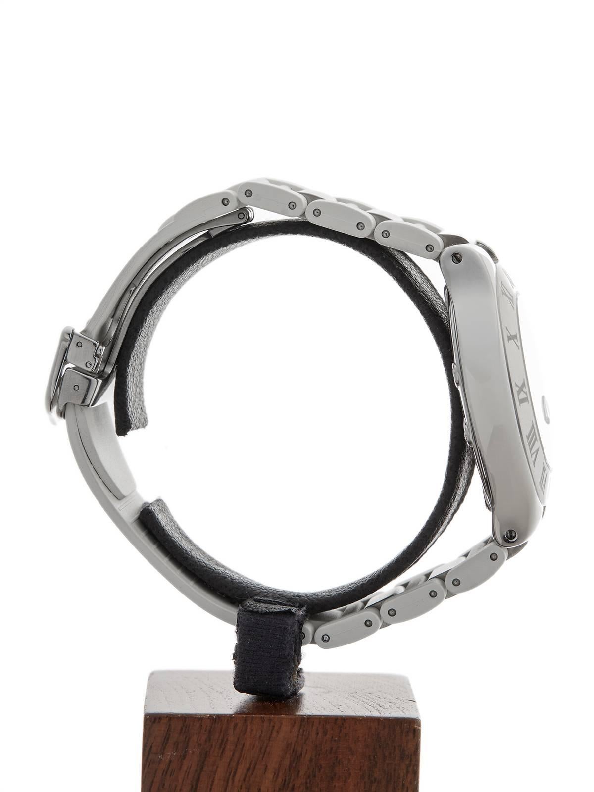 Cartier Stainless Steel Must de 21 Chronoscaph Quartz Wristwatch 3