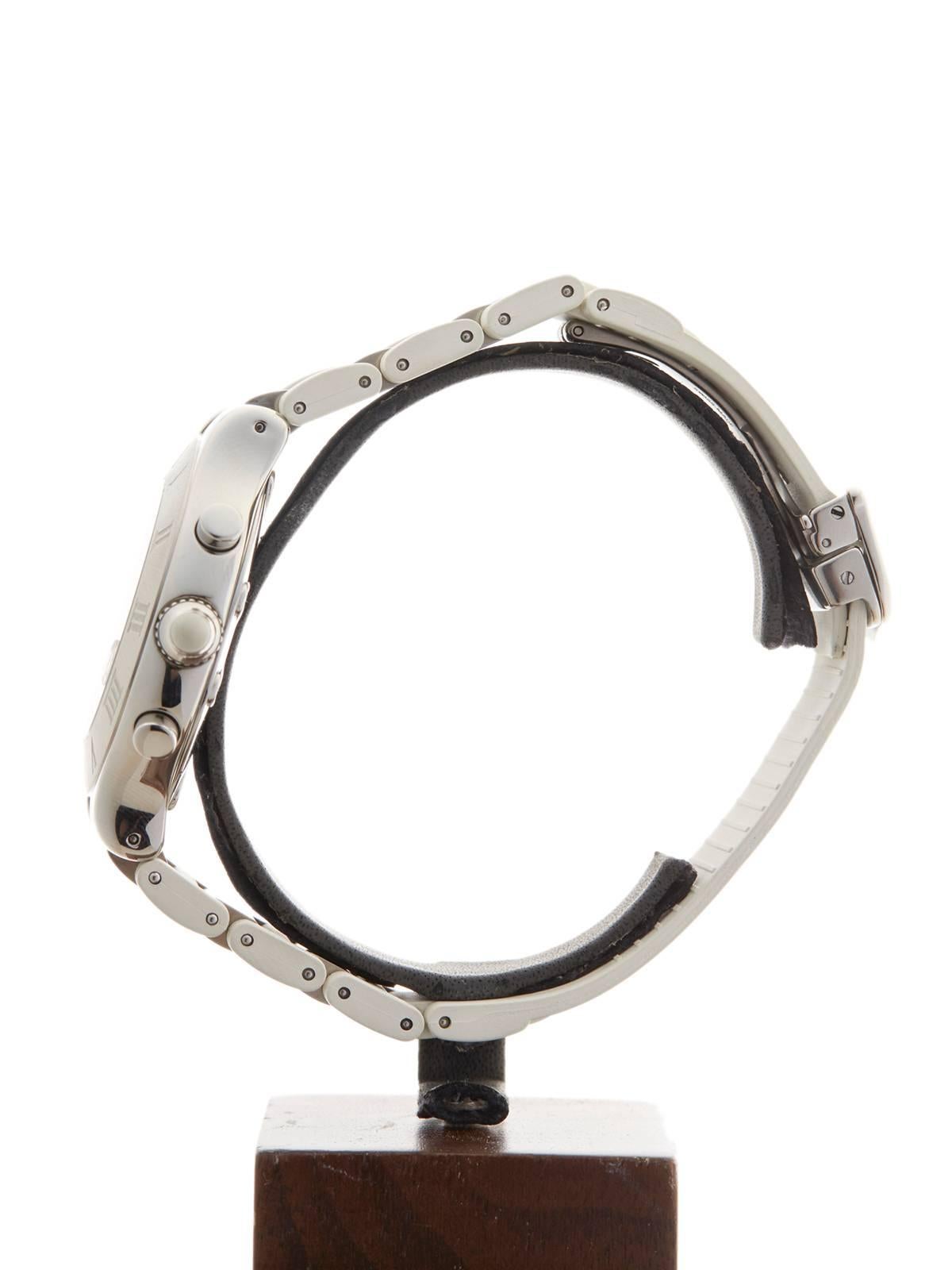 Cartier Stainless Steel Must de 21 Chronoscaph Quartz Wristwatch 2